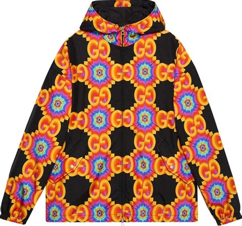 Gucci GG Kaleidoscope Water Repellent Jacket 'Black/Orange'